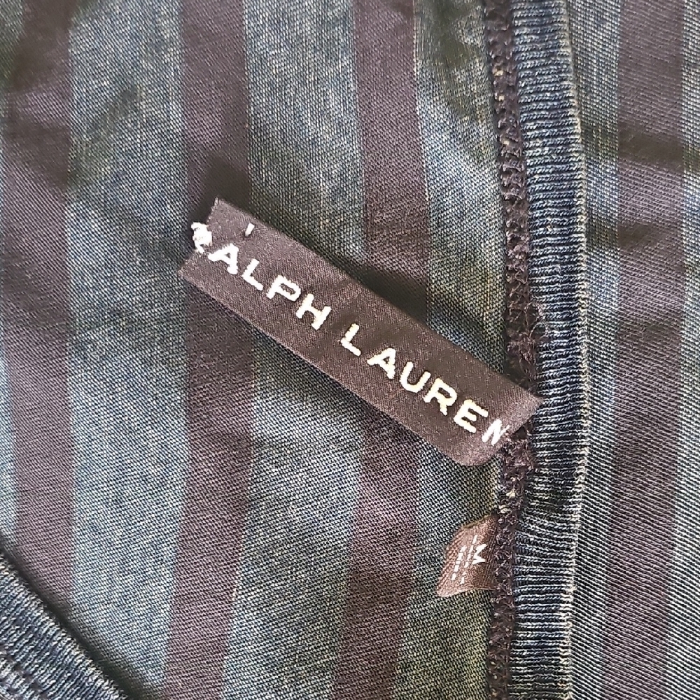 Ralph Lauren Black and Gray Striped Shirt - Picture 6 of 9